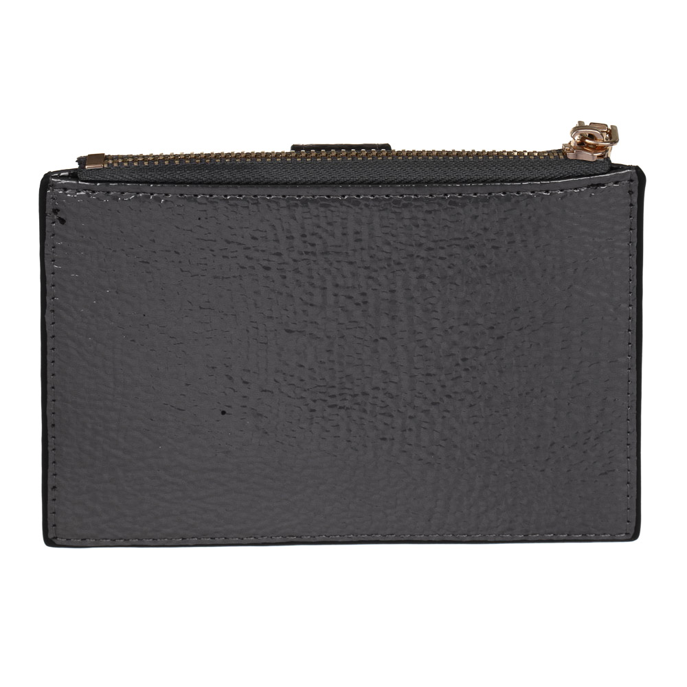 ЮL Айслин Кошелек для карт, купюр и монет, полиуретан, 13,5х9,5 см, серебряный, МП-1, арт.№ 303-012