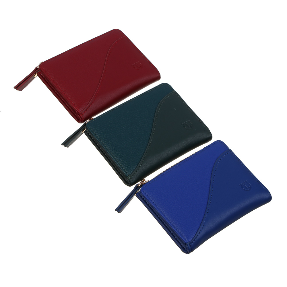 ЮL Эметта Кошелек для карт, купюр и монет, полиуретан, 11,5х9х2 см, 3 цвета, КЖ24-02, арт.№ 303-013