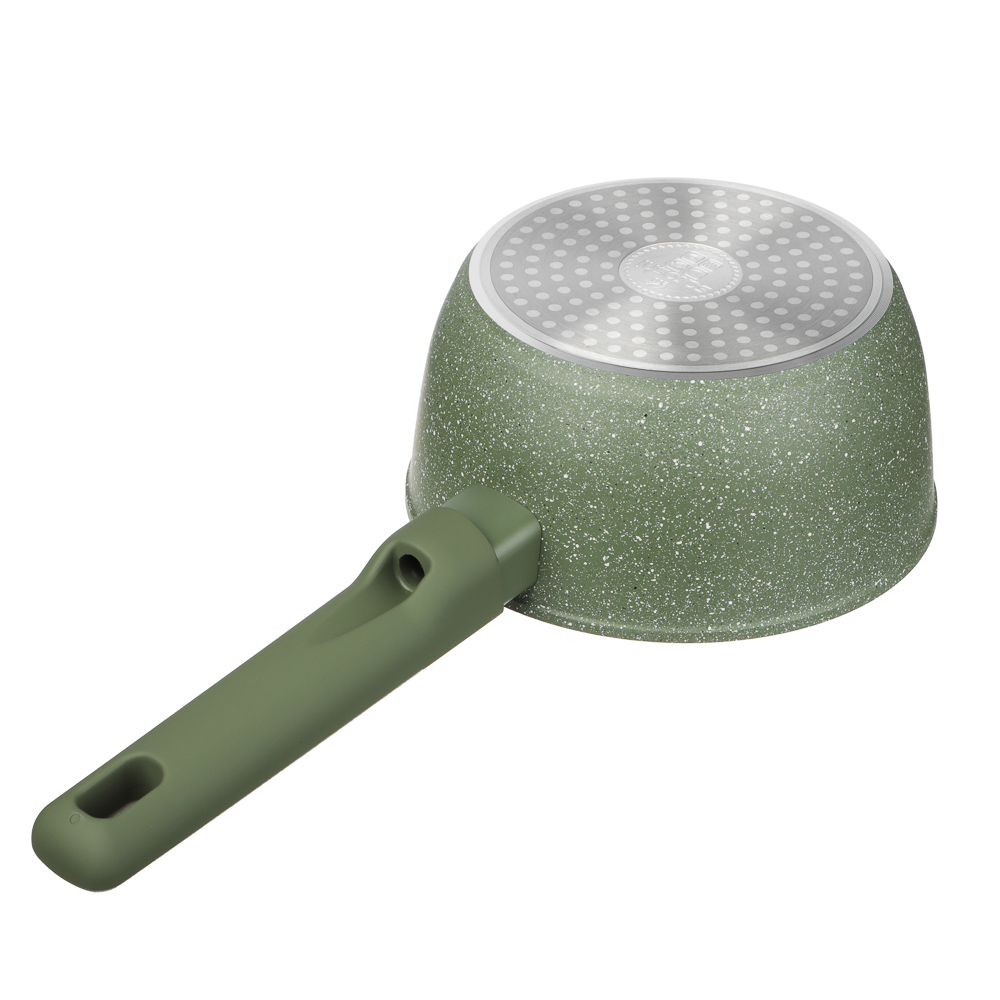 SATOSHI Кантри Ковш 1,3л, d16см, с крышкой, антипригарное покрытие мрамор, индукция, 3 цвета, арт.№ 846-764