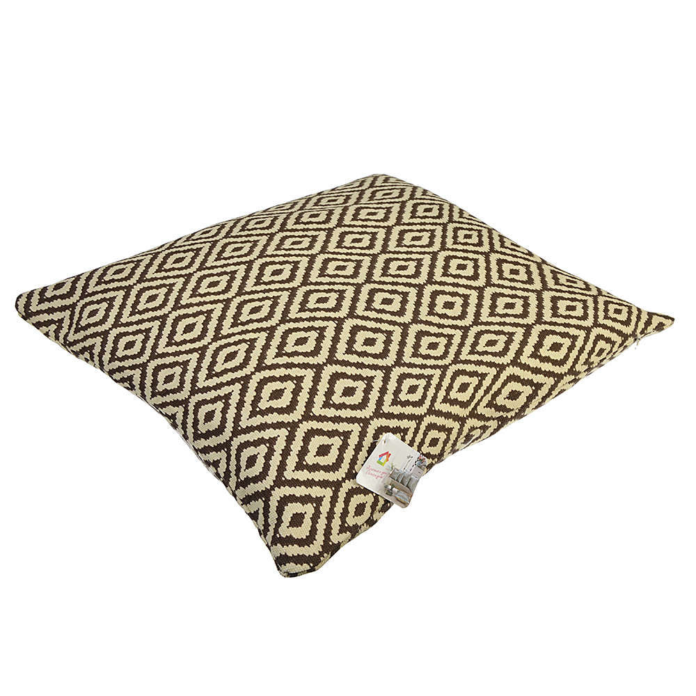 Наволочка декоративная рогожка 40х40см, 70% ПЭ, 30% хлопок, "Ромбы", 4 дизайна, арт.№ 497-012