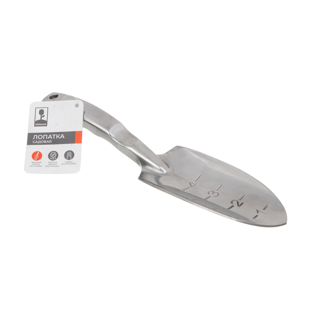 INBLOOM PROF+ Лопатка садовая, 26.5х6см, алюминий, арт.№ 181-001
