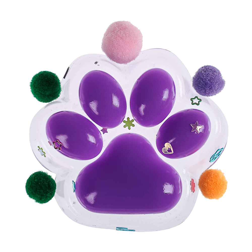 Набор лизунов «Сквиш Лапка», прозрачная с бантиком 8см, TPR, 15х10см, арт.№ 297-132