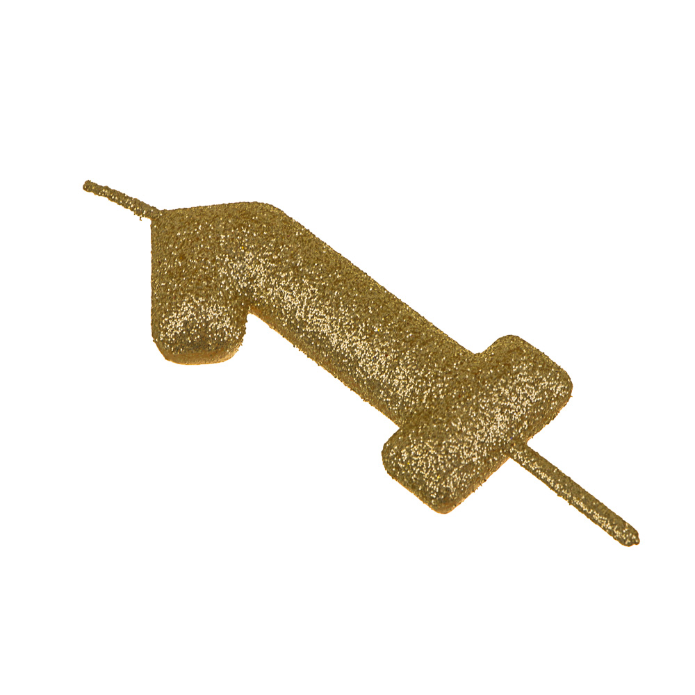 Свеча для торта - цифра тм Fntastic, глиттер, 11 см, (0-9) арт 1, арт.№ 506-031