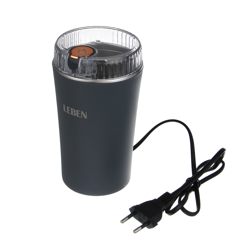 LEBEN Кофемолка 200Вт, загрузка 65г, пластик, металл, арт.№ 286-049