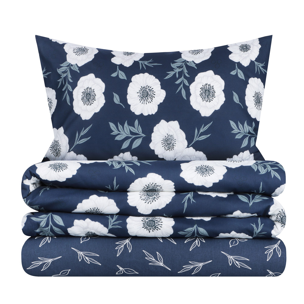 PROVANCE Нэви Комплект постельного белья евро (4 предмета), бязь, 100% хлопок, 2 дизайна, арт.№ 421-509