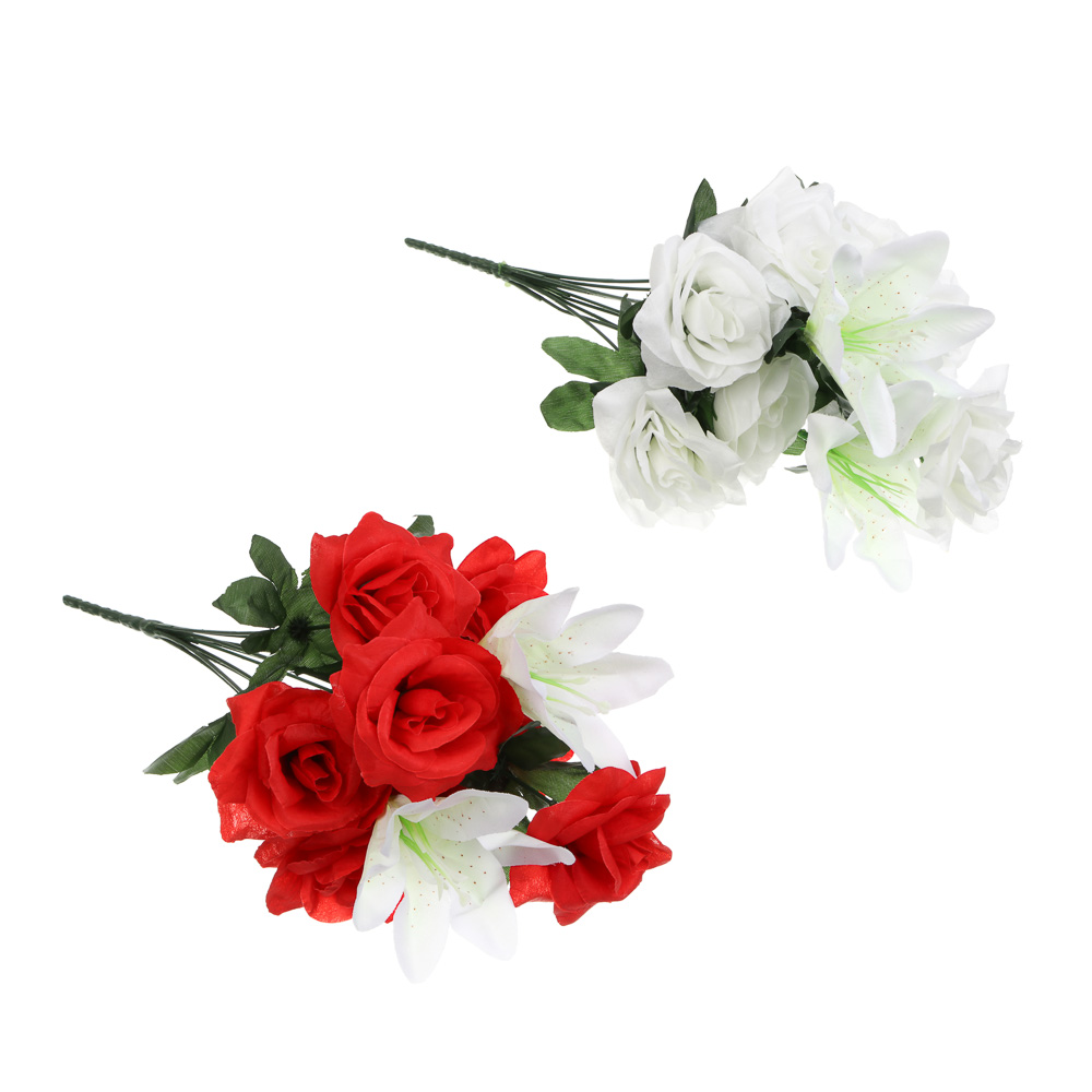 Букет искусственных цветов тм LADECOR розы, длина 40 см, арт.№ 426-013