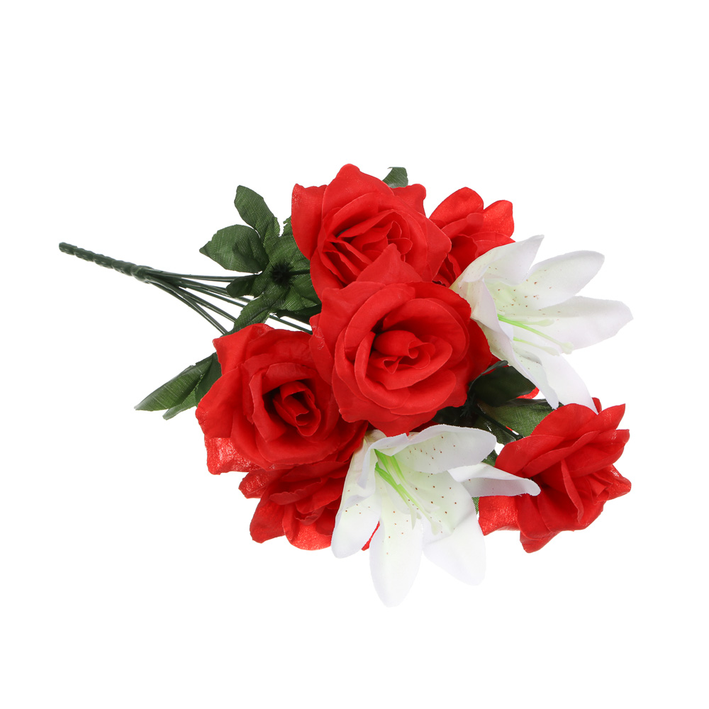 Букет искусственных цветов тм LADECOR розы, длина 40 см, арт.№ 426-013