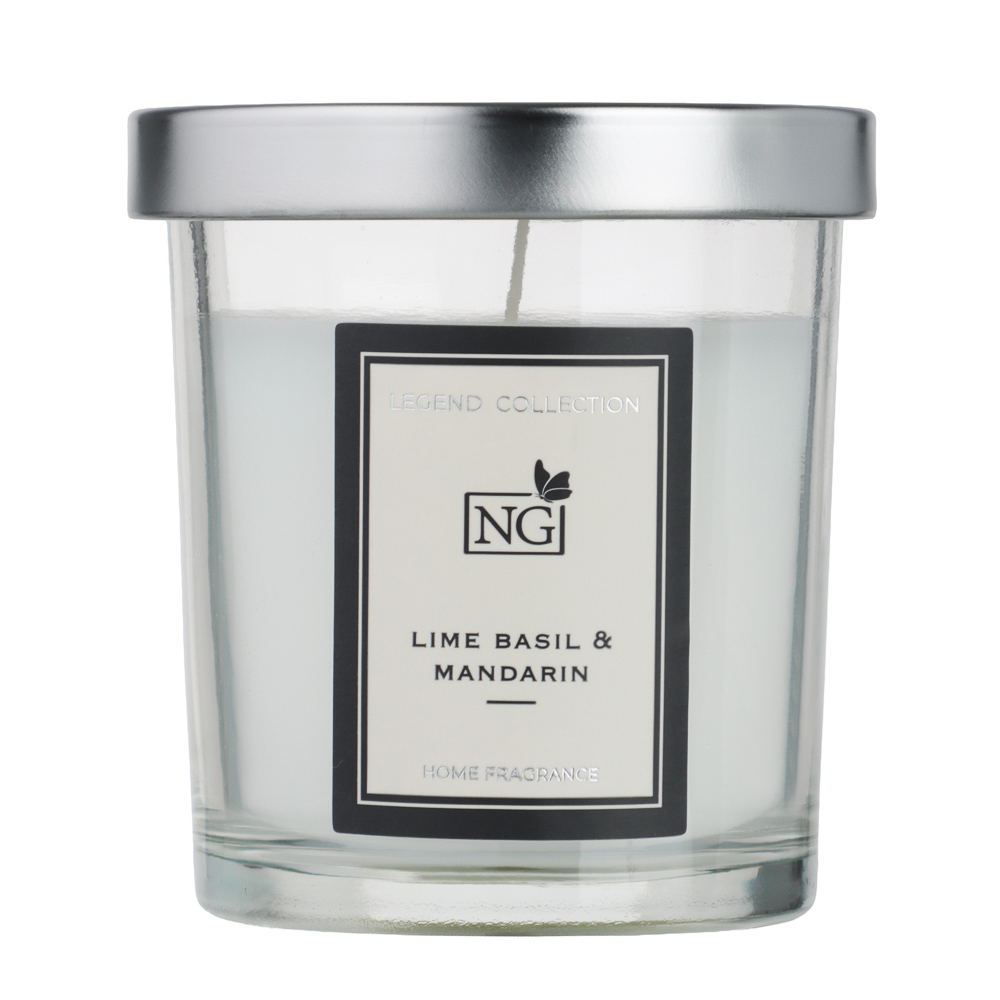 NEW GALAXY Свеча ароматизированная LEGEND COLLECTION, 88 гр, Lime basil & mandarin, арт.№ 778-286