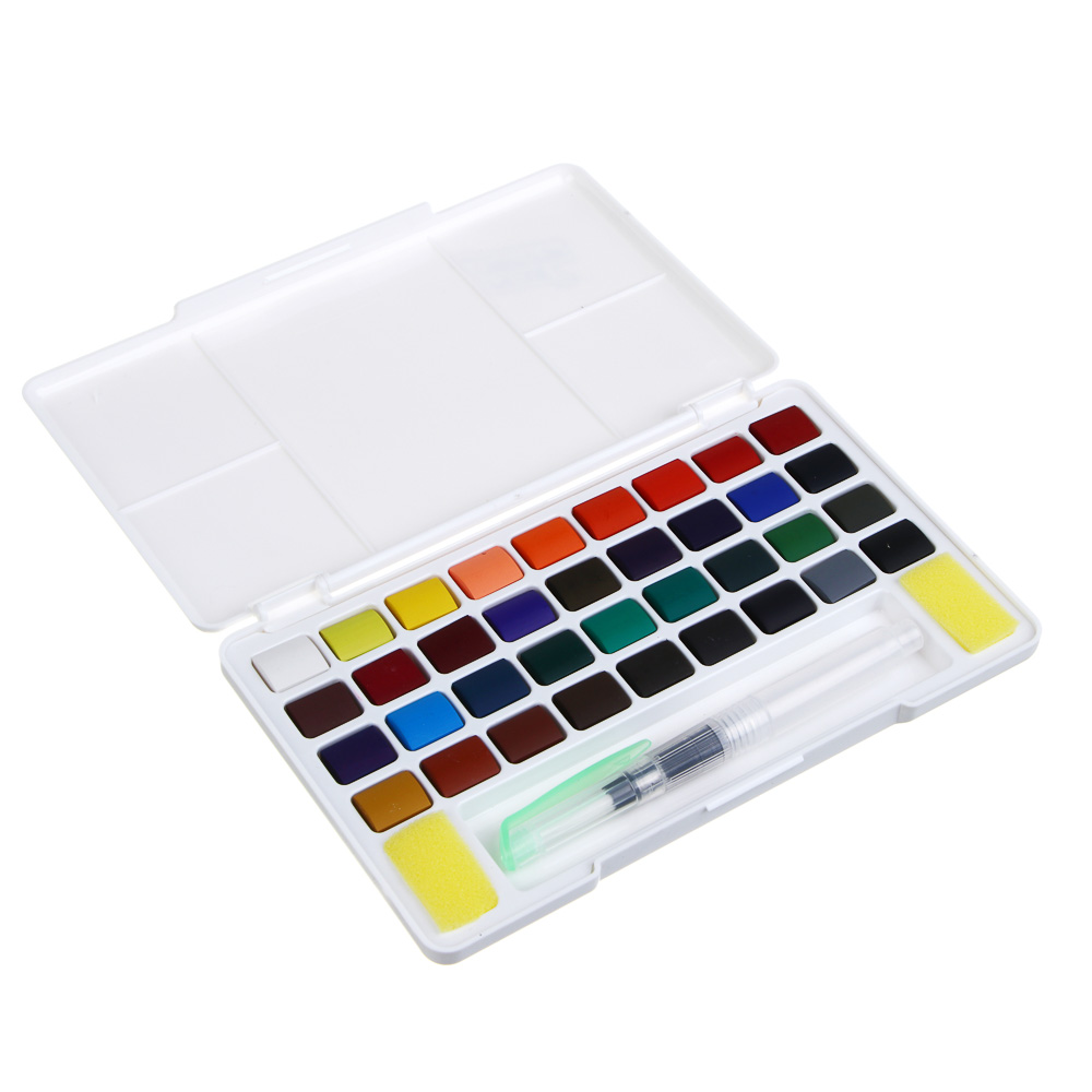 Акварель 36цв. BY Русские Супергерои "Каваи 2" кисть с резервуаром для воды, пл.бокс, арт.№ 801-010