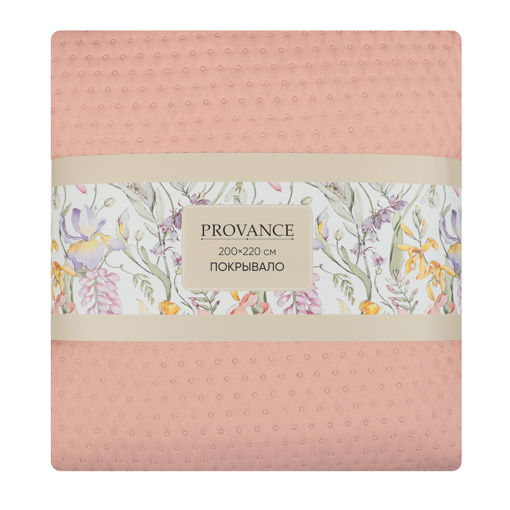 PROVANCE Ботаника Покрывало фактурное 200х220см, 100% полиэстер, 3 цвета, арт.№ 488-174