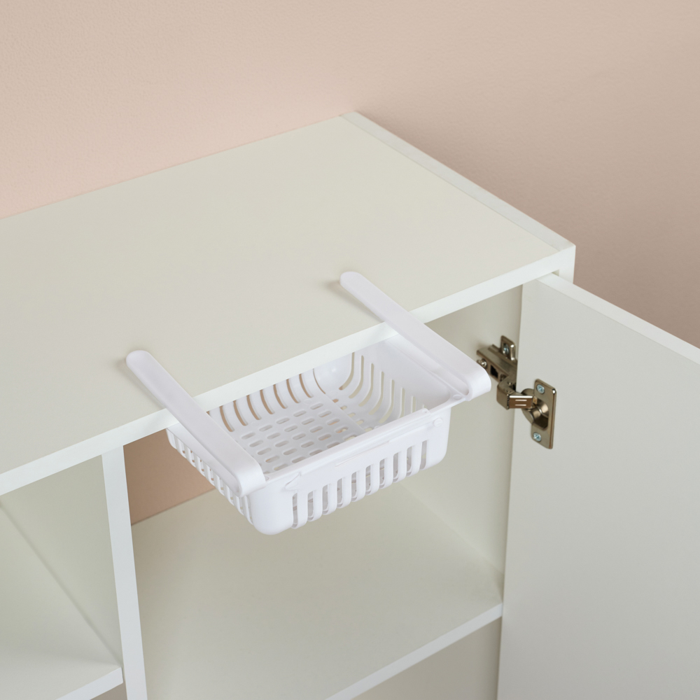 VETTA Контейнер раздвижной в холодильник, полипропилен, 20,5-28х16,5х7,5h см, белый, арт.№ 414-125