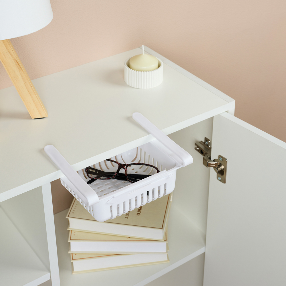 VETTA Контейнер раздвижной в холодильник, полипропилен, 20,5-28х16,5х7,5h см, белый, арт.№ 414-125