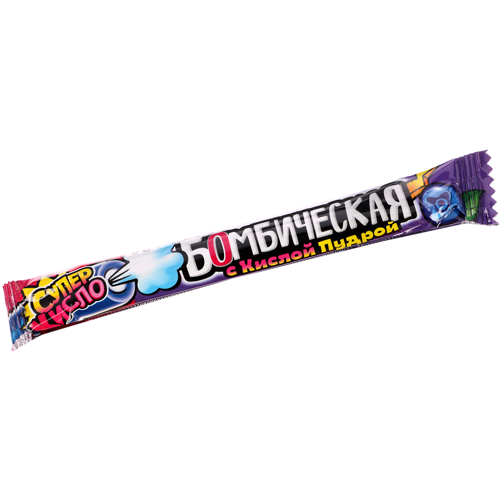 Жевательная резинка с кислой пудрой "Бомбическая" ассорти 10гр, арт.№ 347-376