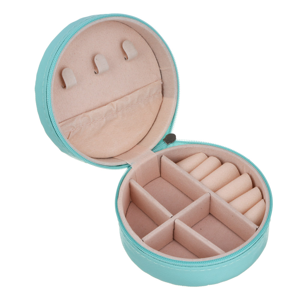 Шкатулка для украшений, 9,5х9,5х4,3см, ПВХ, 2 дизайна, арт.№ 504-949