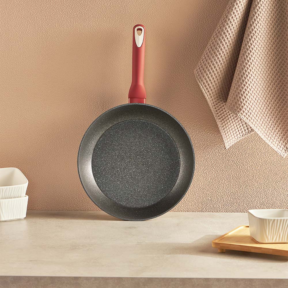 SATOSHI Лувьер Сковорода литая d28см, антипригарное покрытие мрамор, индукция, арт.№ 846-650