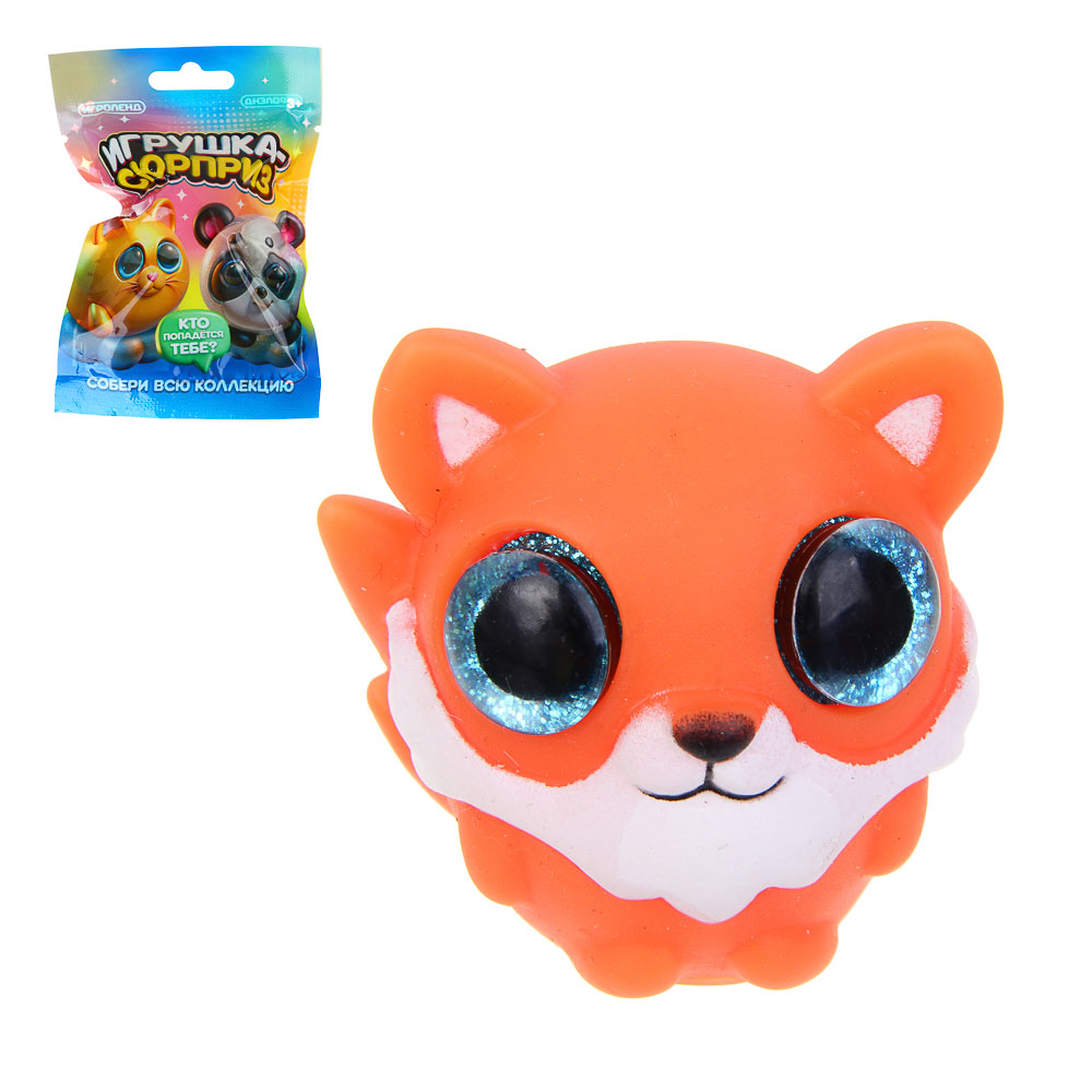 ИГРОЛЕНД Игрушка-сюрприз «Животные с блестящими глазками», PVC, 4,5см, 5 дизайнов, арт.№ 274-273
