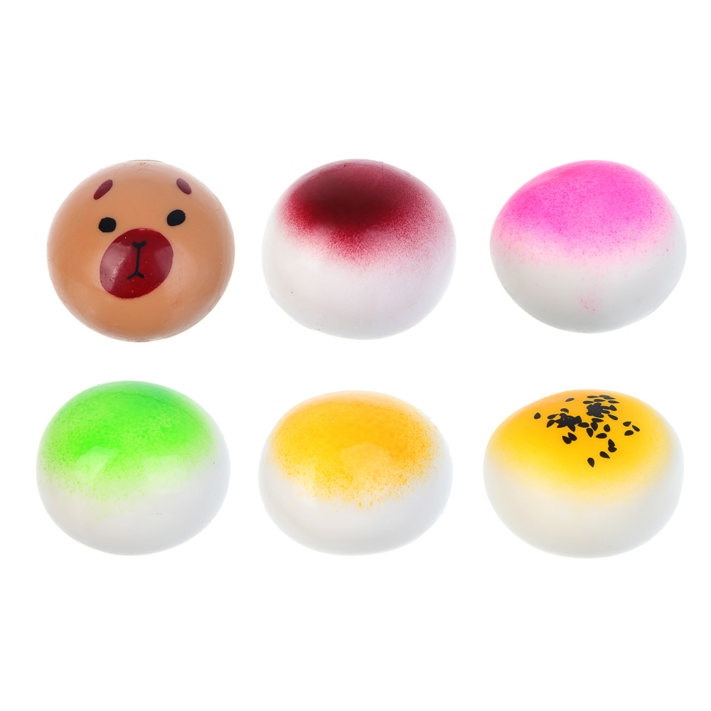 ИГРОЛЕНД Игрушка - антистресс, мялка, TPR, 13х12,5см, 6 дизайнов, арт.№ 297-124