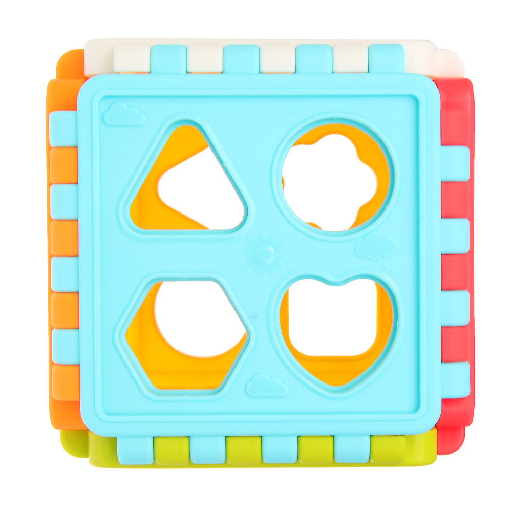 Развивающая игрушка сортер ИГРОЛЕНД "Бизикуб", PP, 8,2х8,2х8,2см, арт.№ 270-059