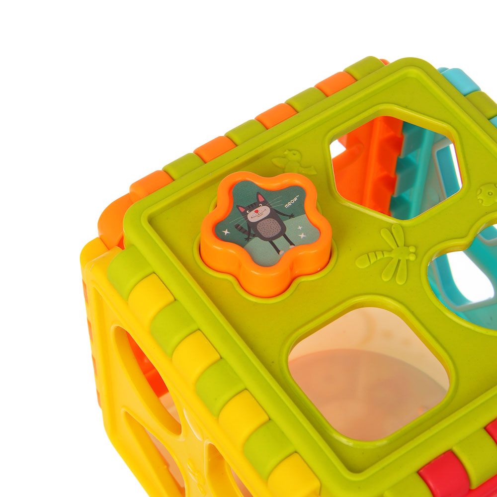 Развивающая игрушка сортер ИГРОЛЕНД "Бизикуб", PP, 8,2х8,2х8,2см, арт.№ 270-059