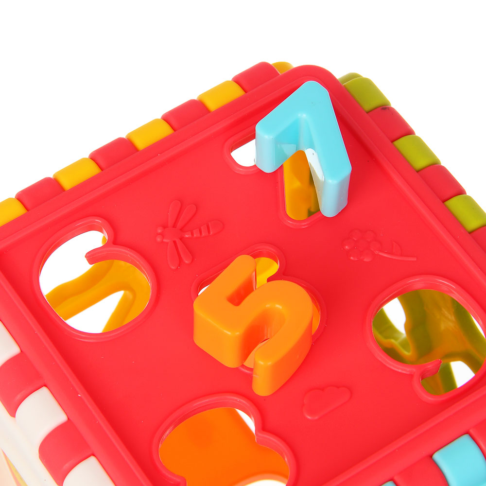 Развивающая игрушка сортер ИГРОЛЕНД "Бизикуб", PP, 8,2х8,2х8,2см, арт.№ 270-059