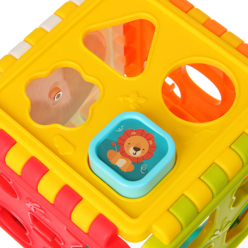 Развивающая игрушка сортер ИГРОЛЕНД "Бизикуб", PP, 8,2х8,2х8,2см, арт.№ 270-059
