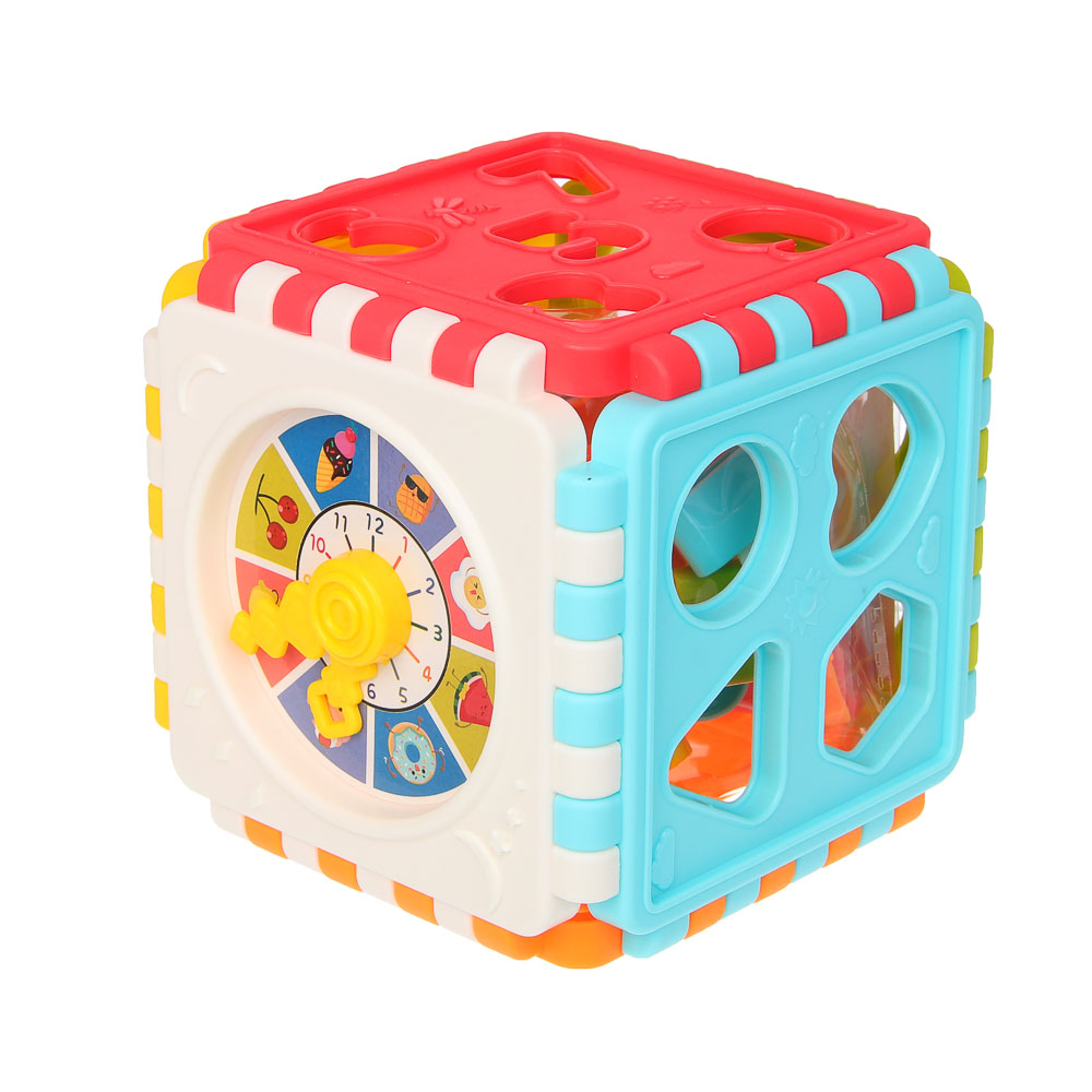 Развивающая игрушка сортер ИГРОЛЕНД "Бизикуб", PP, 8,2х8,2х8,2см, арт.№ 270-059