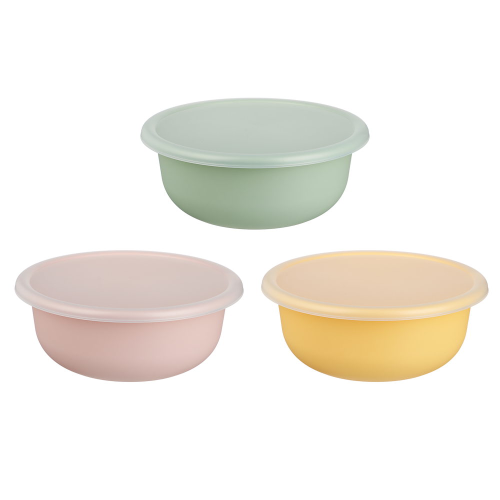 Ботаника Миска с крышкой 3,2л, пластик, 3 цвета, арт.№ 861-574