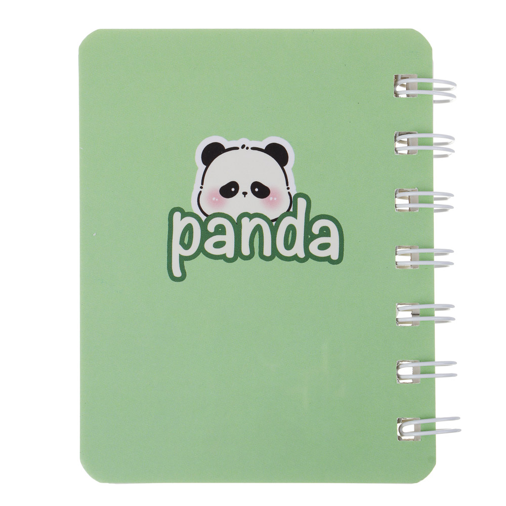 Записная книжка на спирали, 8х10см, 78 л., 4 дизайна, Панды, арт.№ 574-082