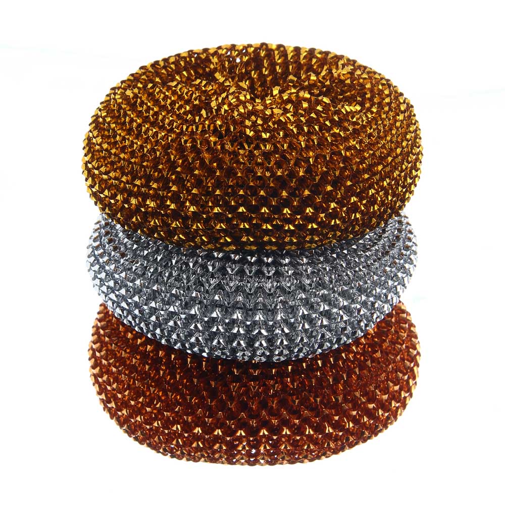 Губки для мытья посуды тм VETTA Бублик, 3 шт, 30гр, металл, ПЭТ, арт.№ 441-281