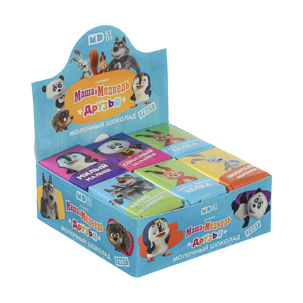 Шоколад молочный детский в ассортименте 12 г., арт.№ 347-539