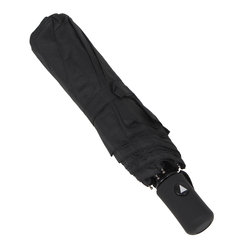 Зонт мужской, полуавтомат, сплав, пластик, полиэстер, 55см, 8 спиц, черный, арт.№ 302-316
