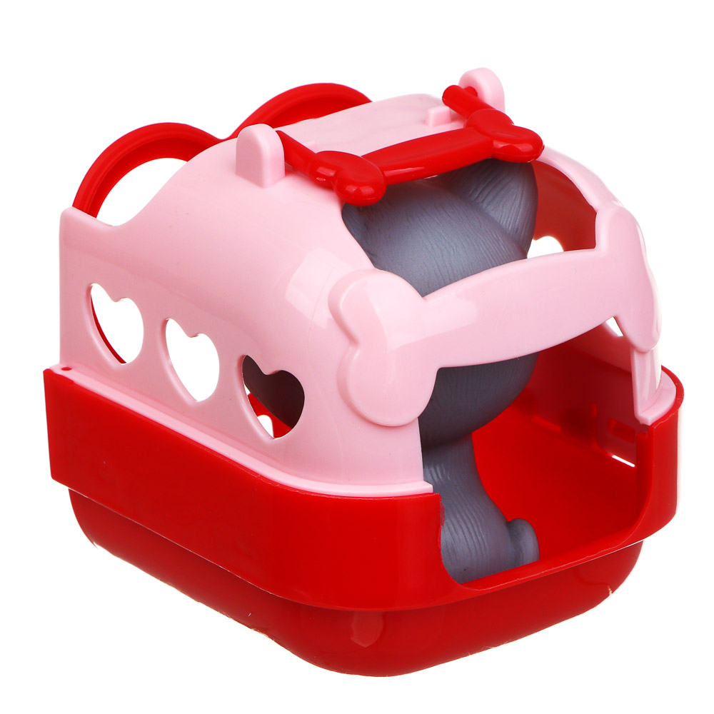 ИГРОЛЕНД Питомец в переноске, PP, ABS, 8х9х9 см 3 дизайна, арт.№ 258-075