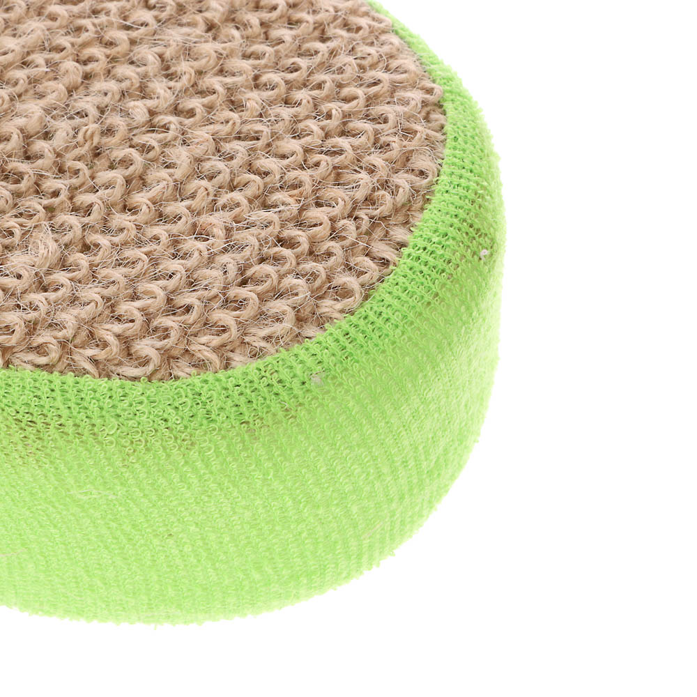 ЮL Мочалка банная объемная овальная на поролоне, рами, хлопок, 14,5х11х4,5см, 3 цвета, МЭ24-01, арт.№ 361-137