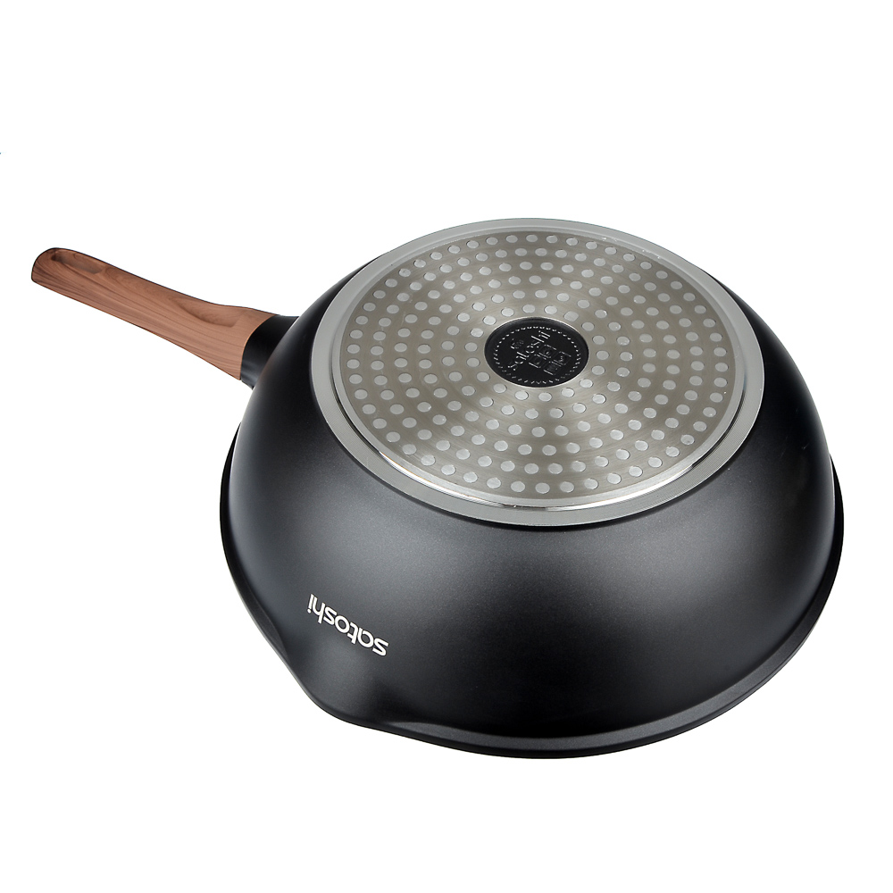 SATOSHI Карнуа Сотейник литой d28см, антипригарное покрытие Мрамор, индукция, арт.№ 846-563