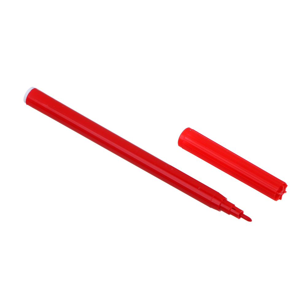 МИЛЫЙ КОТИК Фломастеры 12 цветов, с цвет. вентилир. колпачком, большие, смываемые, пл., ПВХ пенал, арт.№ 256-276