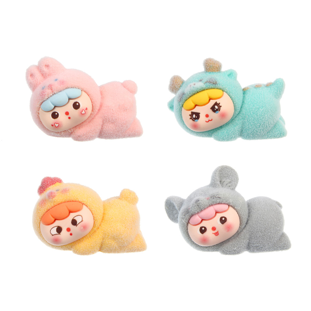 Игрушка Сюрприз "Милашки" флок, полистоун, 7х6х6см, 11 дизайнов, арт.№ 295-306