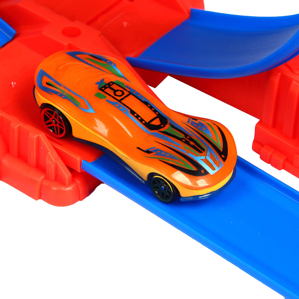 ИГРОЛЕНД Автотрек "Огненный прыжок", 1 машинка, РР, 42,5х6х27 см, арт.№ 276-171