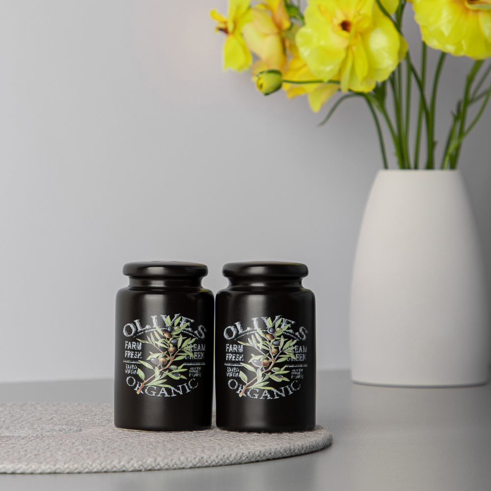 MILLIMI Олива Набор для соли и перца, 5х8см, керамика, арт.№ 824-010