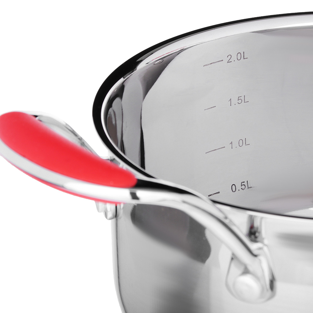 SATOSHI Венрай Кастрюля 18х10см 2,3л, со стекл. крышкой, индукция, нерж. сталь, арт.№ 822-159