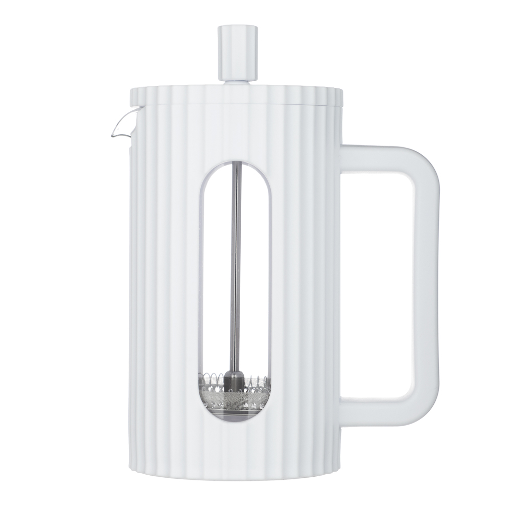 SATOSHI Форман Френч-пресс 600мл, жаропрочное стекло, белый, арт.№ 850-262