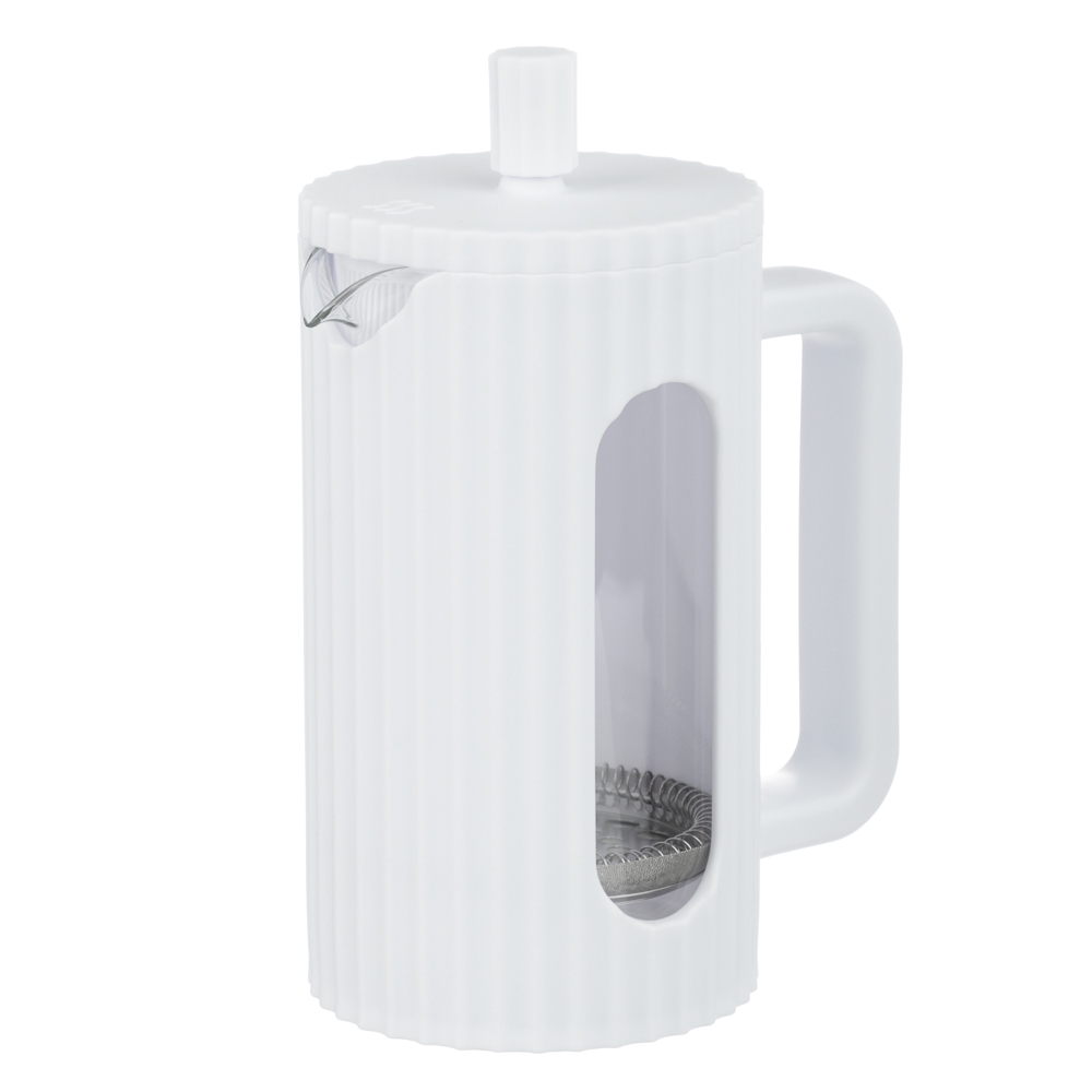 SATOSHI Форман Френч-пресс 600мл, жаропрочное стекло, белый, арт.№ 850-262