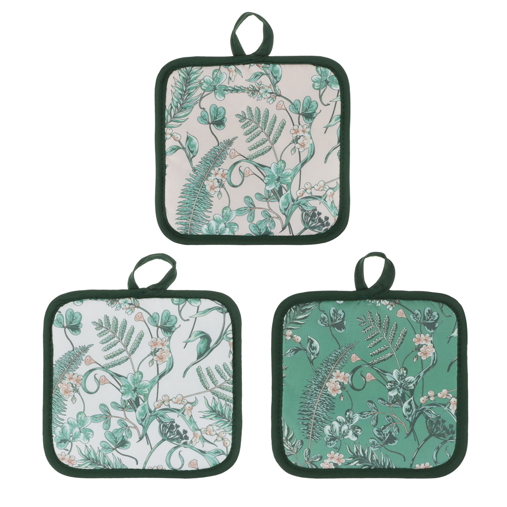 PROVANCE Мосс Прихватка 17х17 см цветы, 100% полиэстер, 3 дизайна, арт.№ 493-157