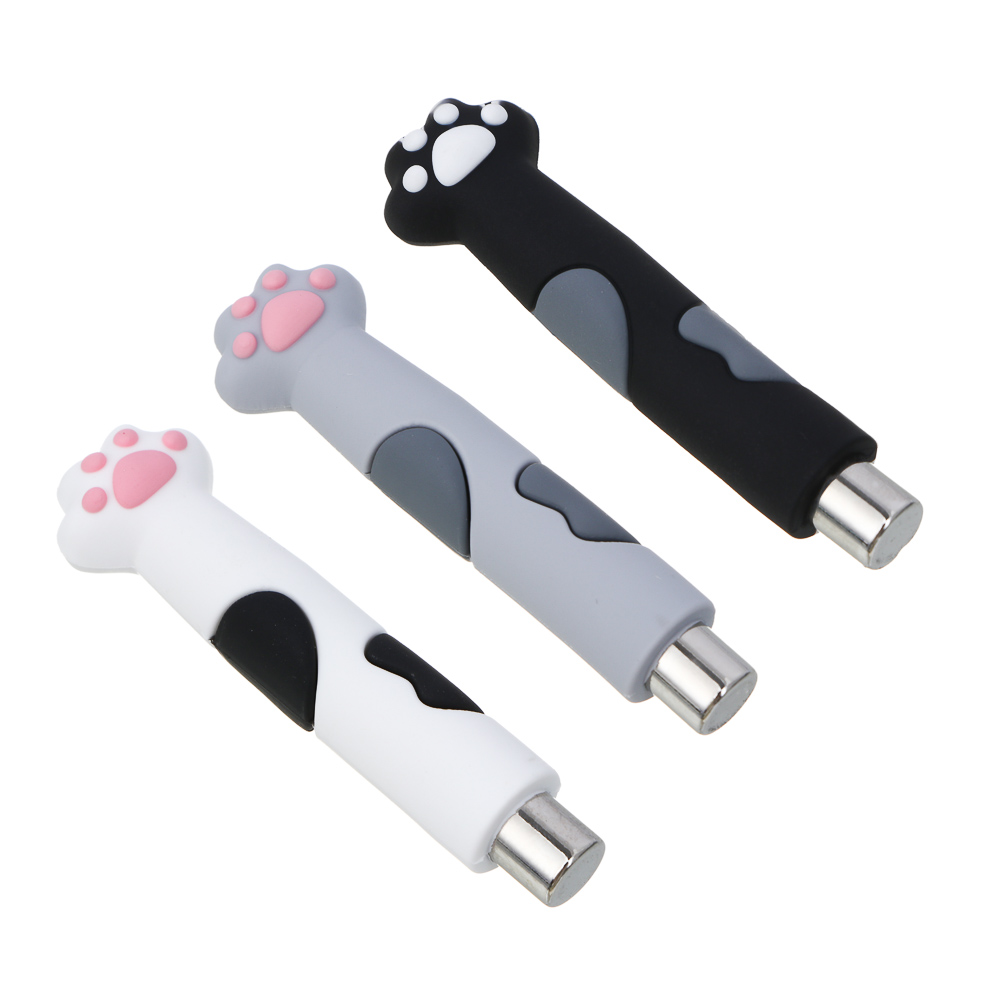 ЮНИLOOK Магнит для маникюра кошачий глаз в виде лапки, 6,5см, силикон, металл, 3 цвета, арт.№ 357-382