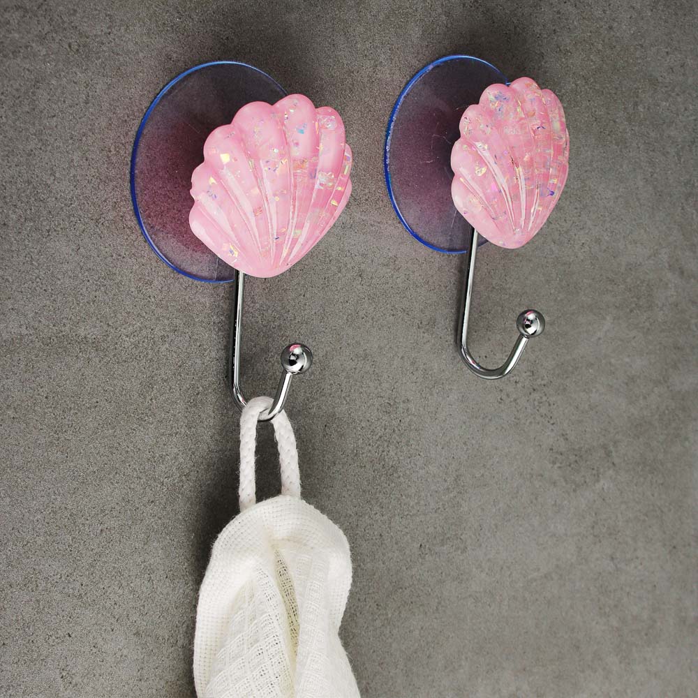 VETTA Набор крючков для полотенец 2 шт на присоске "Море", пластик, 8x9см, 6 дизайнов, арт.№ 463-113