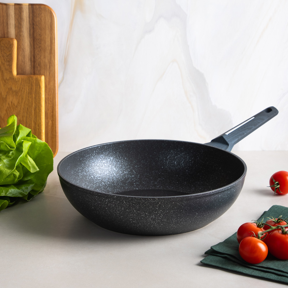 SATOSHI Гардан Вок литой d28см, антипригарное покрытие мрамор, индукция, арт.№ 846-669