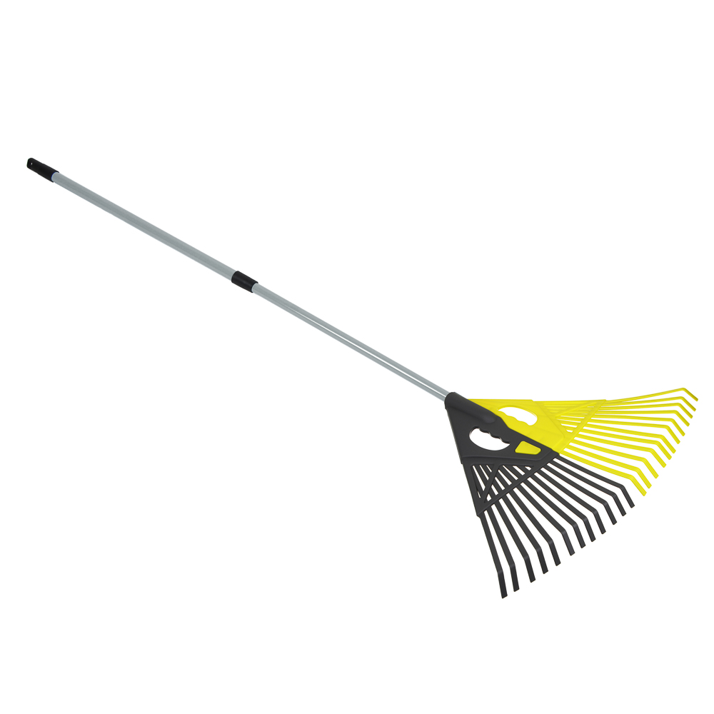 INBLOOM PROF+ Грабли телескопические 2 в 1, 24 зубьев, 53х46см, рукоять 70-120см, металл, PP, арт.№ 187-001