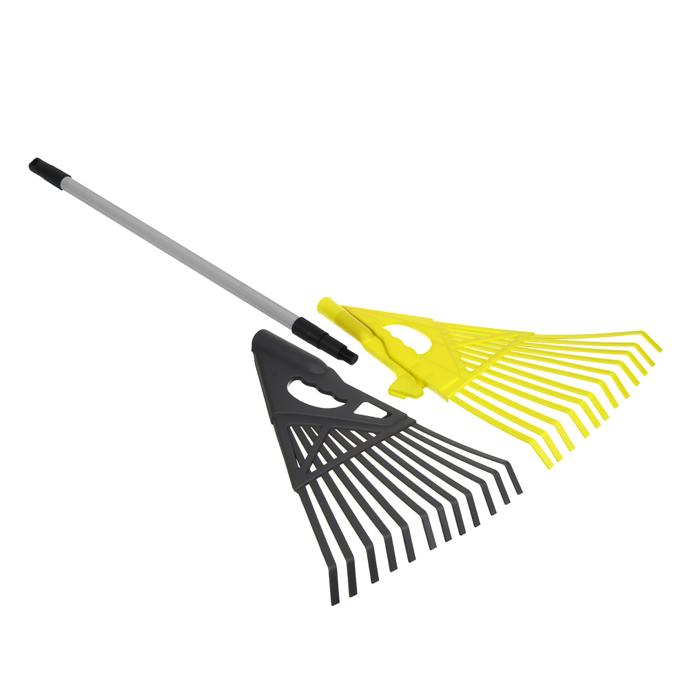 INBLOOM PROF+ Грабли телескопические 2 в 1, 24 зубьев, 53х46см, рукоять 70-120см, металл, PP, арт.№ 187-001