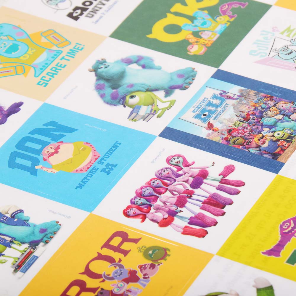 Наклейки пленочные 21х27,5см, 8 дизайнов, лицензия, арт.№ 503-556