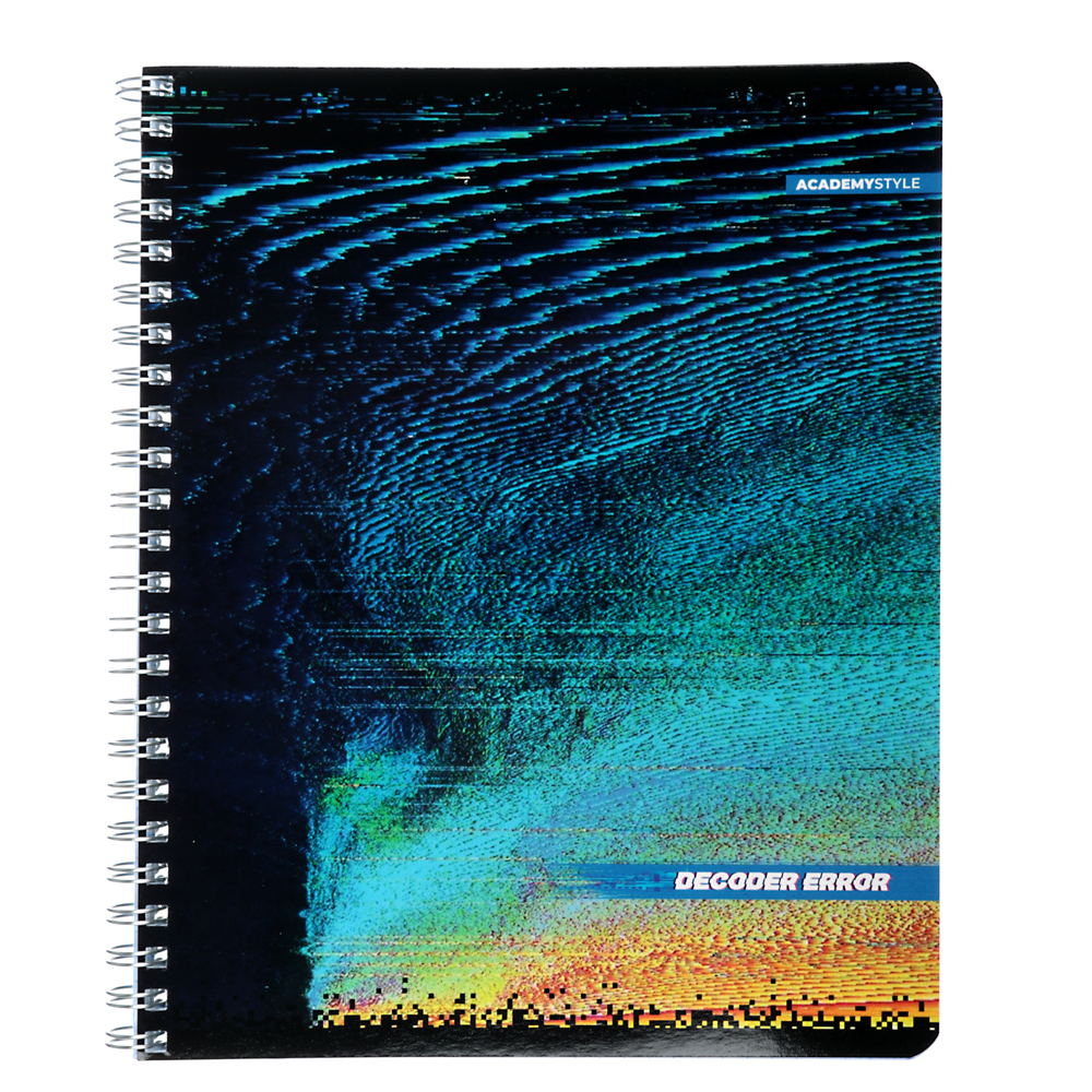 Тетрадь 80л. на спирали в кл.ПРЕМИУМ, офсет, обл.картон, "Глитч/коты, звери", лак, 10429, AP2/10135, арт.№ 578-065