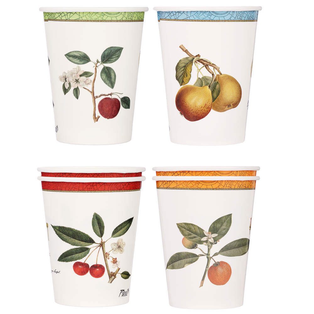 Набор бумажных одноразовых стаканов 6 шт, 250 мл, диз. 1, арт.№ 530-401